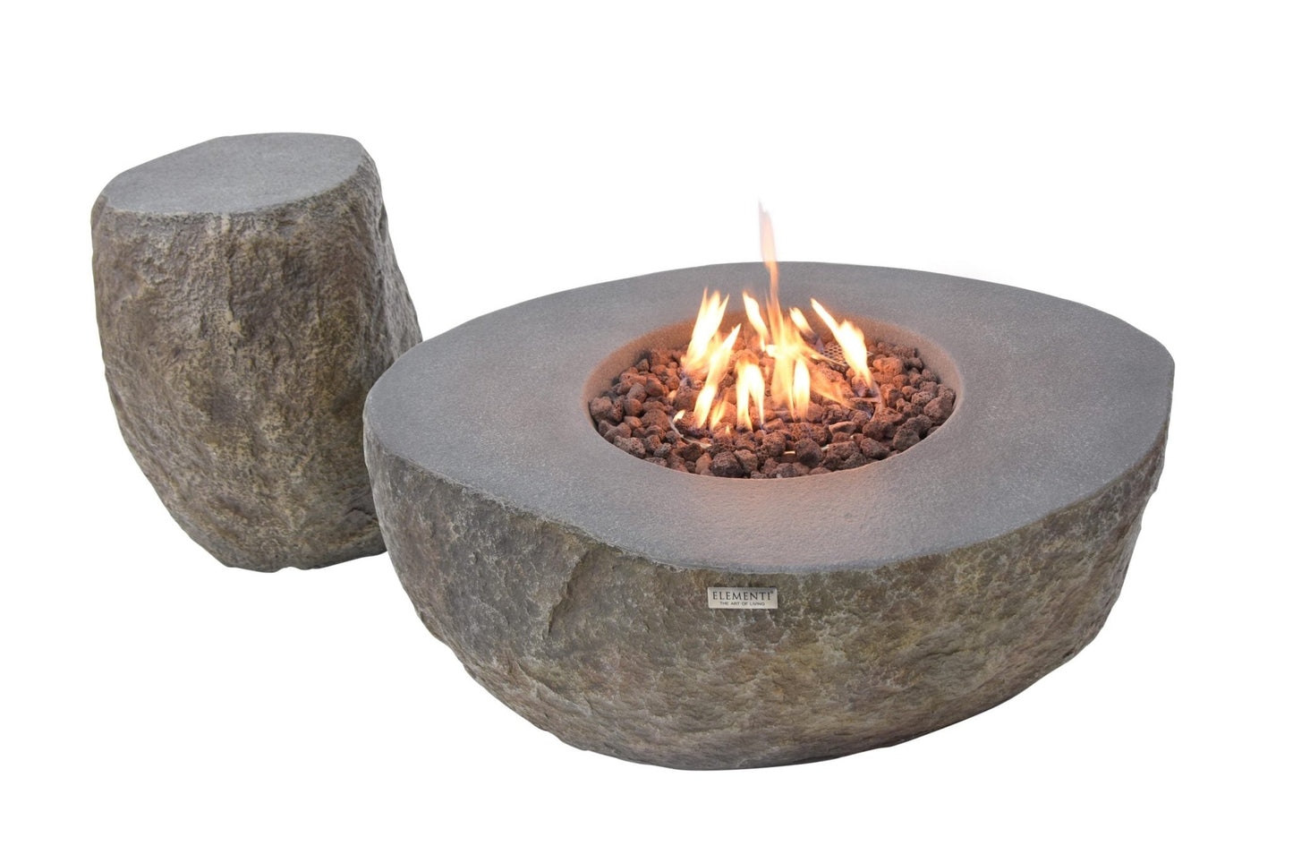 Boulder 43” Concrete Fire Table - Backyard Pyre