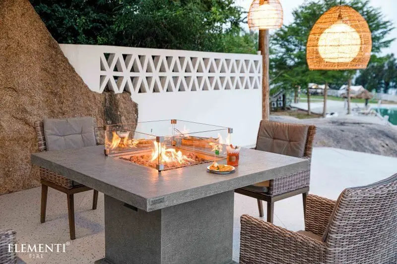 Birmingham 48" Concrete Fire Dining Table