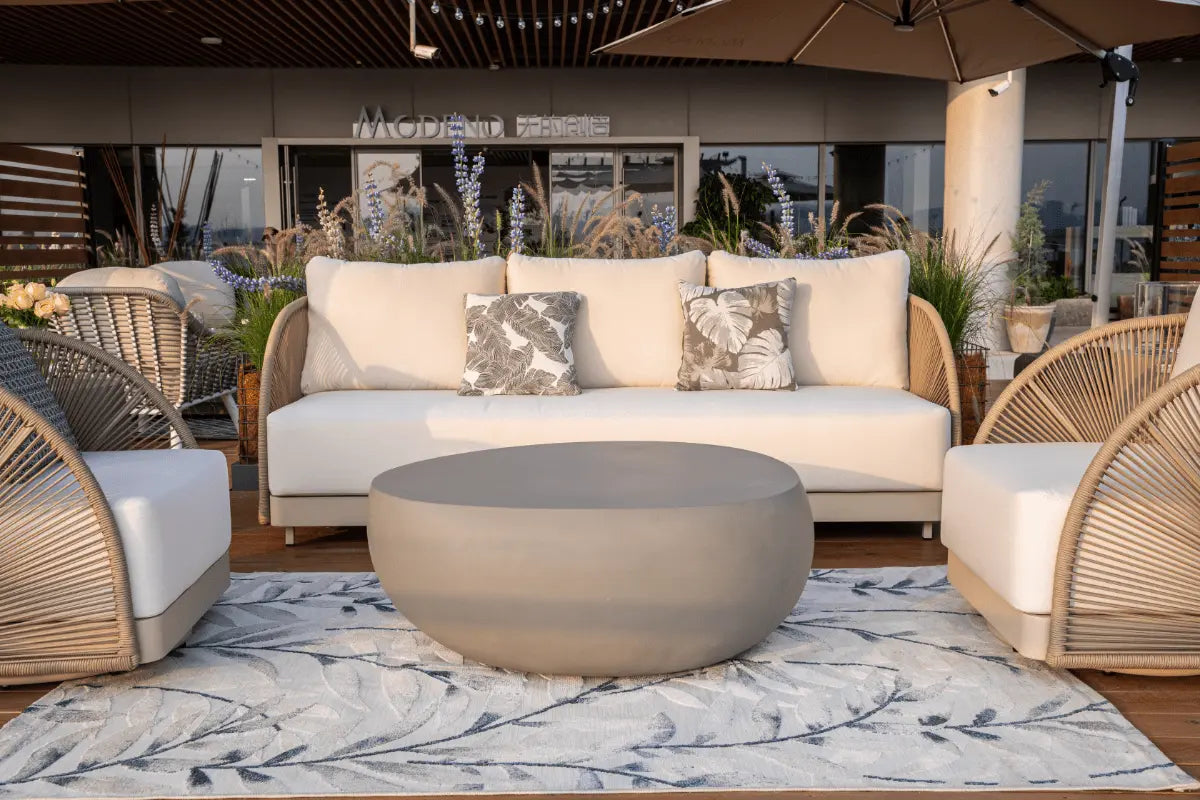 Malibu outdoor lounge chair with weather-resistant cushions