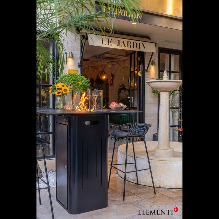 Bulgaria Black - Koln Marble Porcelain Bar table - Backyard Pyre