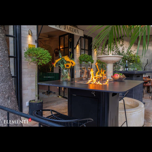 Bulgaria Black - Koln Marble Porcelain Bar table - Backyard Pyre