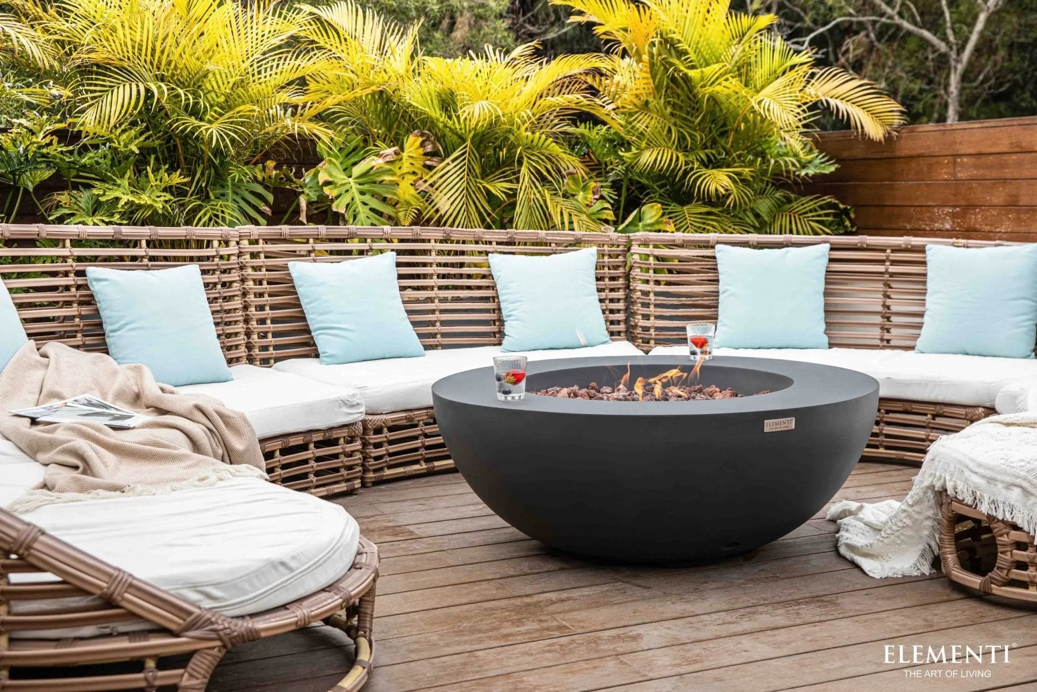 Elementi Lunar Bowl Fire Table - Backyard Pyre