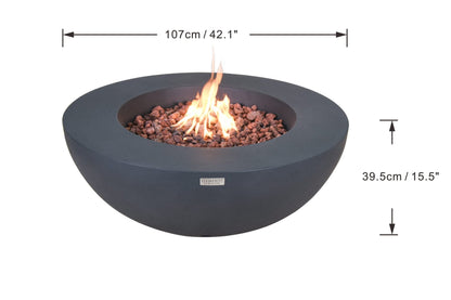 Elementi Lunar Bowl Fire Table - Backyard Pyre