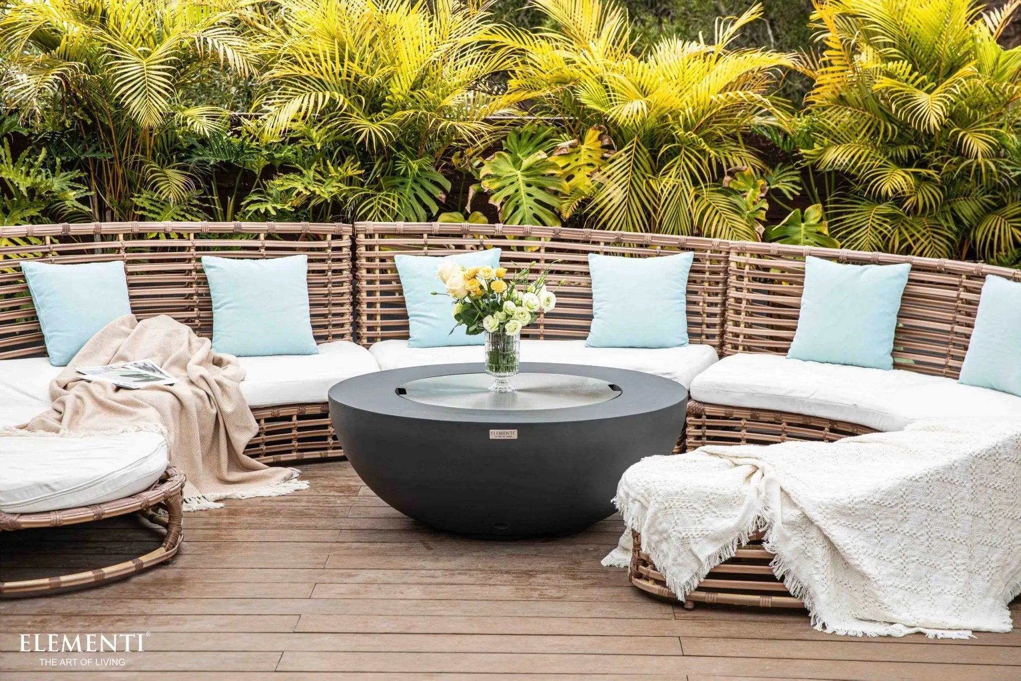 Elementi Lunar Bowl Fire Table - Backyard Pyre